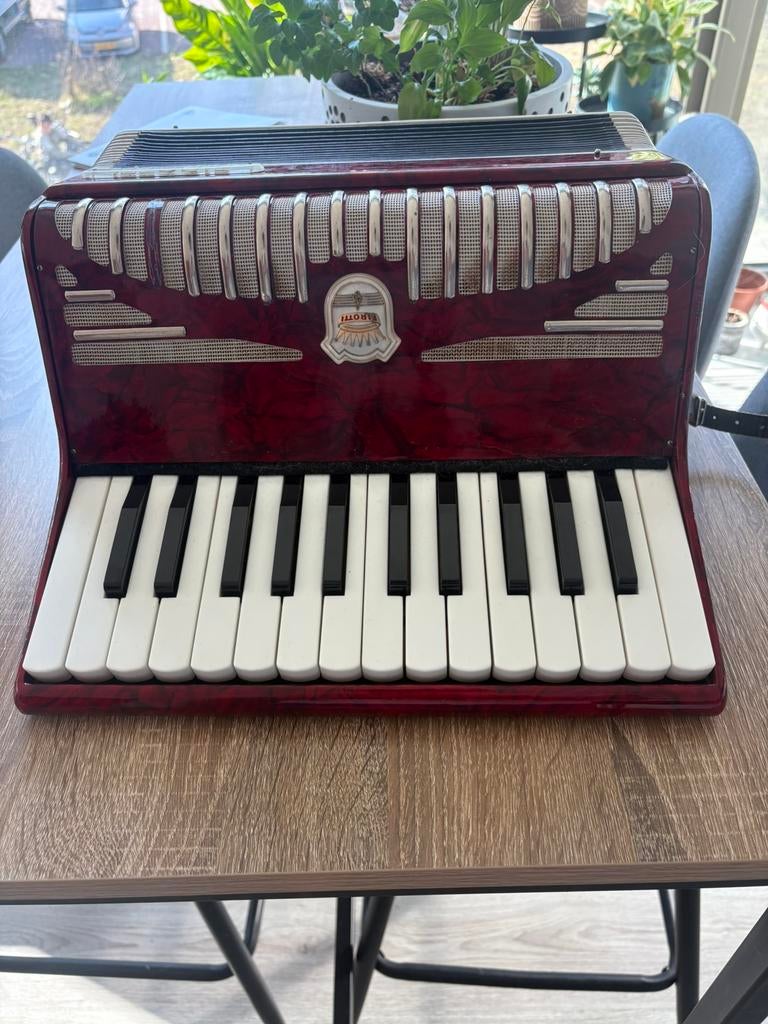 Firotti accordion, Gebruikt, Met koffer, 120-bas, Ophalen
