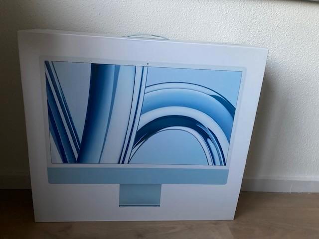 APPLE IMAC 24 BLU/8C CPU/8C GPU, Computers en Software, Apple Desktops, Nieuw, iMac, SSD, 16 GB, Ophalen