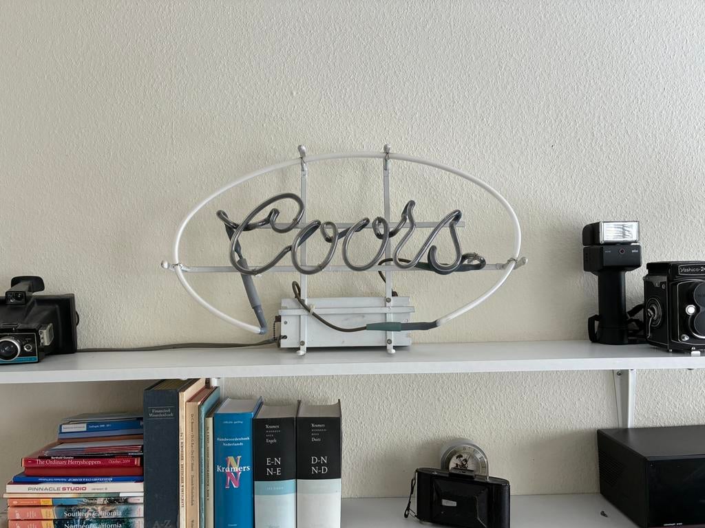 Coors neonlicht bord lamp, Ophalen, Gebruikt