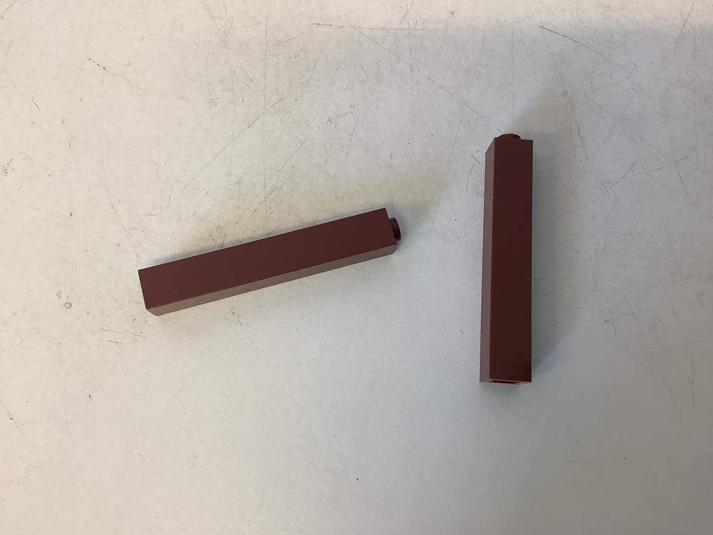 Lego steen 1x1x5 bruin (1), Ophalen of Verzenden, Gebruikt, Losse stenen, Lego
