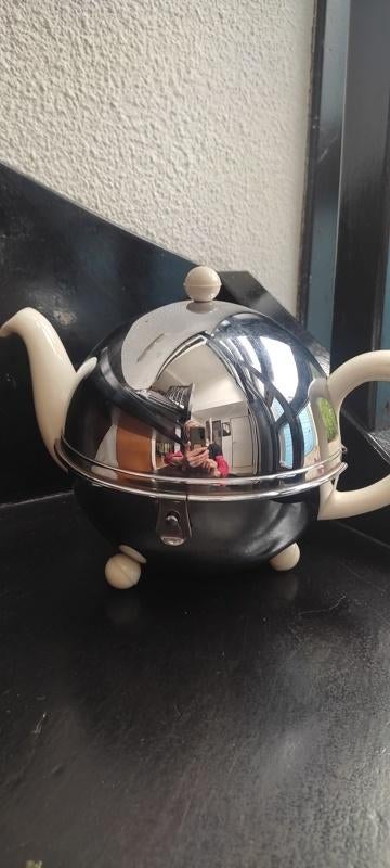 Benraads theepot met chromen mantel, Overige materialen, Verzenden, Overige typen, Zo goed als nieuw