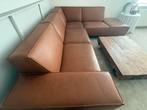 Leren hoekbank, Huis en Inrichting, Banken | Sofa's en Chaises Longues, Ophalen, Zo goed als nieuw, 200 tot 250 cm, Vierpersoons of meer