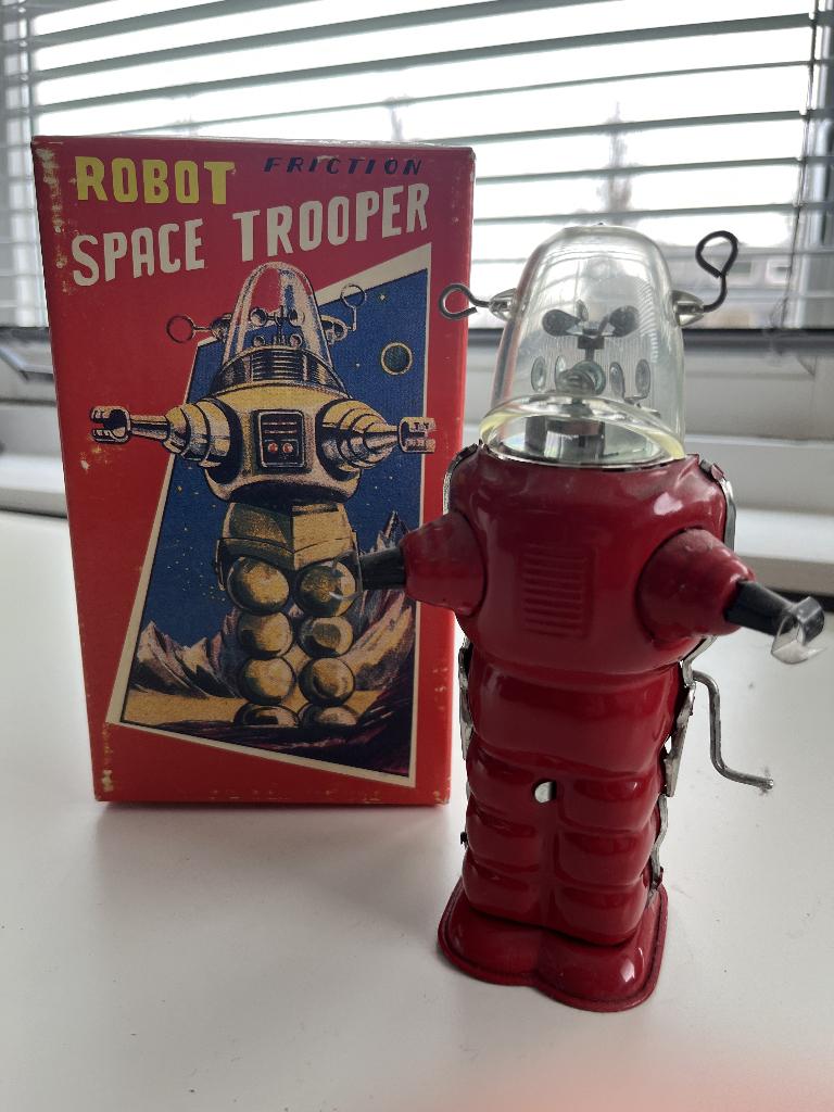 Space Trooper Robot blik, Ophalen of Verzenden