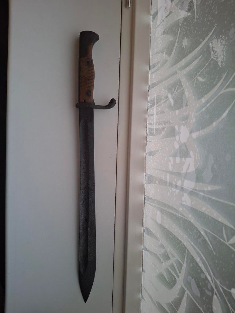 Duitse butcher bajonet 1911 mooie staat, zoldervondst, Ophalen of Verzenden, Landmacht, Duitsland, Mes of Dolk
