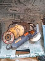 Complete slijptol 125mm met koffer en schijven, Ophalen, Gebruikt, 700 tot 1000 watt, Haakse handslijpmachine