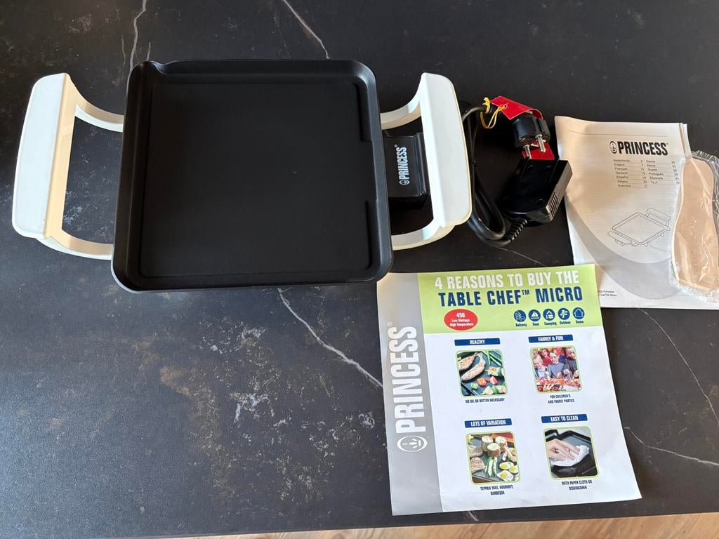 Princess - mini grillplaat, Ophalen, Zo goed als nieuw, 4 t/m 7 personen