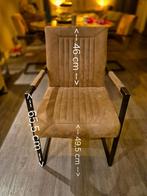 Eetkamerstoelen 4 stuks, Huis en Inrichting, Stoelen, Ophalen, Gebruikt, Bruin, Stof