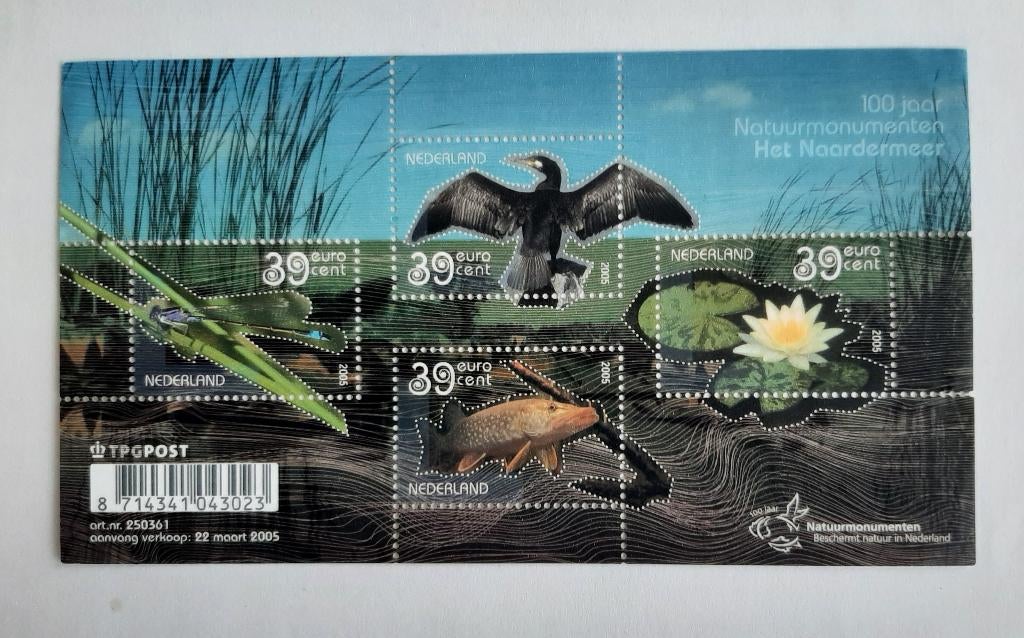 Nederland 2005 100 Jaar Natuurmonumenten Naardermeer, Postzegels en Munten, Postzegels | Nederland, Ophalen, Postfris