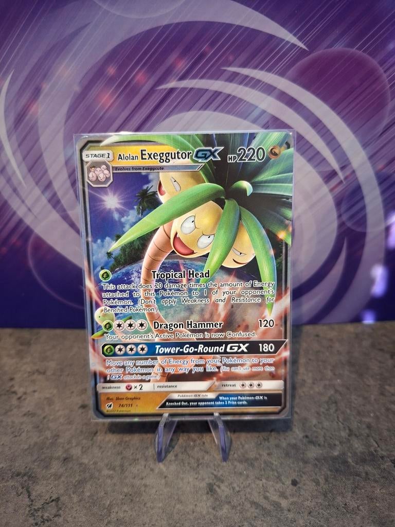 Pokemon kaart - Exeggutor GX 074-111 - Crimson Invasion, Verzenden, Zo goed als nieuw
