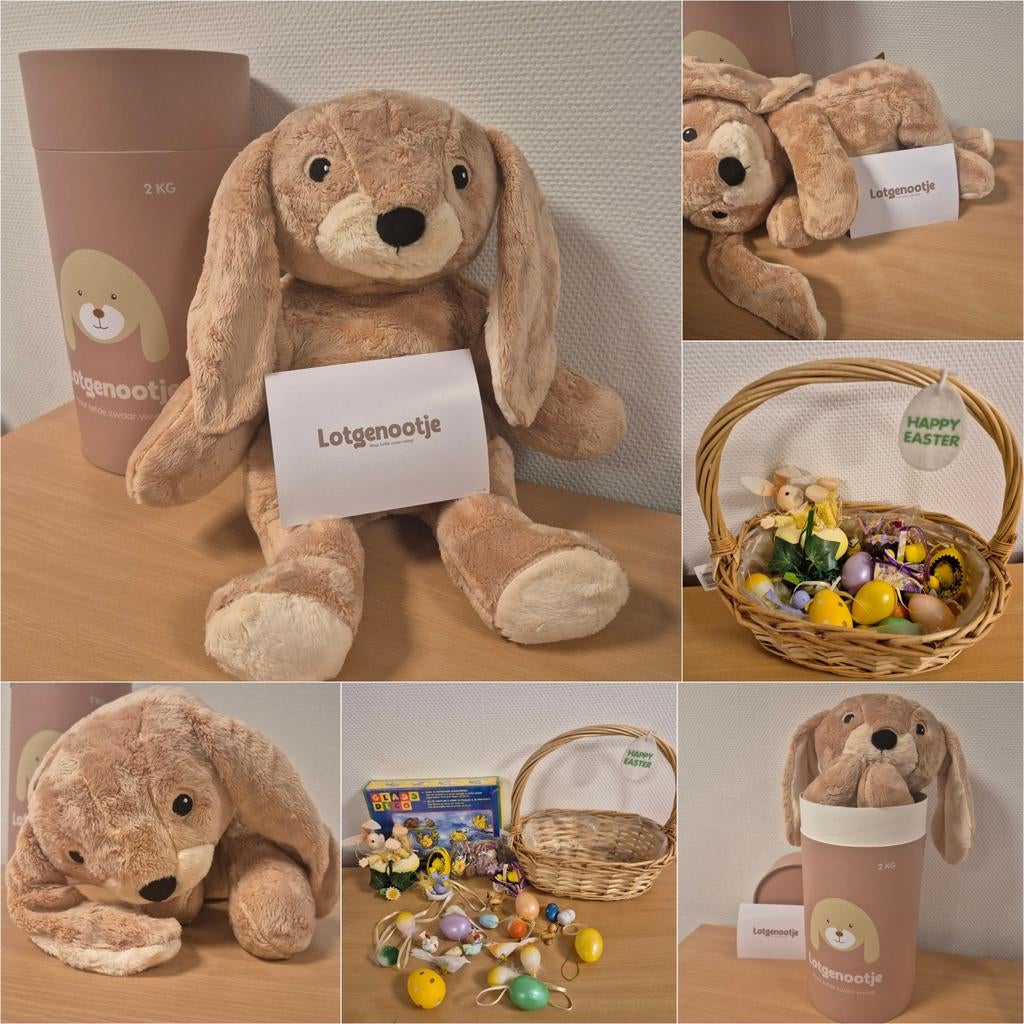Lotgenootje verzwaringsknuffel konijn pasen Nieuw!, Diversen, Pasen, Nieuw, Ophalen of Verzenden