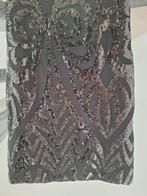 Zwarte pailletten jurk maat 34, Kleding | Dames, Jurken, Ophalen of Verzenden, Zo goed als nieuw, Maat 34 (XS) of kleiner, Zwart