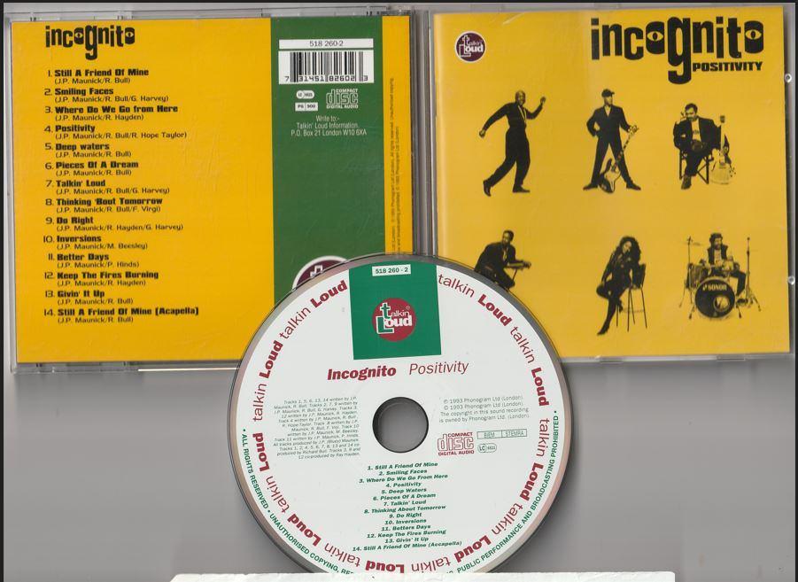 Incognito - Positivity, Cd's en Dvd's, Cd's | Jazz en Blues, Ophalen of Verzenden, 1980 tot heden, Zo goed als nieuw, Jazz