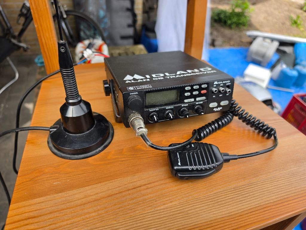 Midland Alan 48plus CB transceiver + magneetvoet antenne, Telecommunicatie, Zenders en Ontvangers, Ophalen, Gebruikt, Zender en Ontvanger