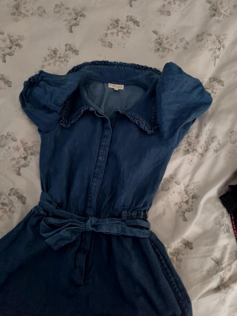Pomp de Lux denim jumpsuit maat 122/128, Ophalen of Verzenden