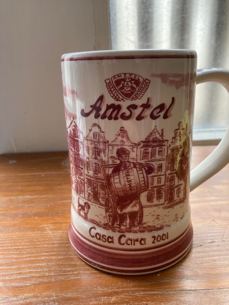 Amstel bierpul 't Delftsche Huys, Huis en Inrichting, Ophalen of Verzenden, Steen/keramiek, Rood, Overige merken