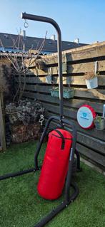 Outshock bokszak met standaard en handschoenen, Ophalen, Gebruikt, Bokszak