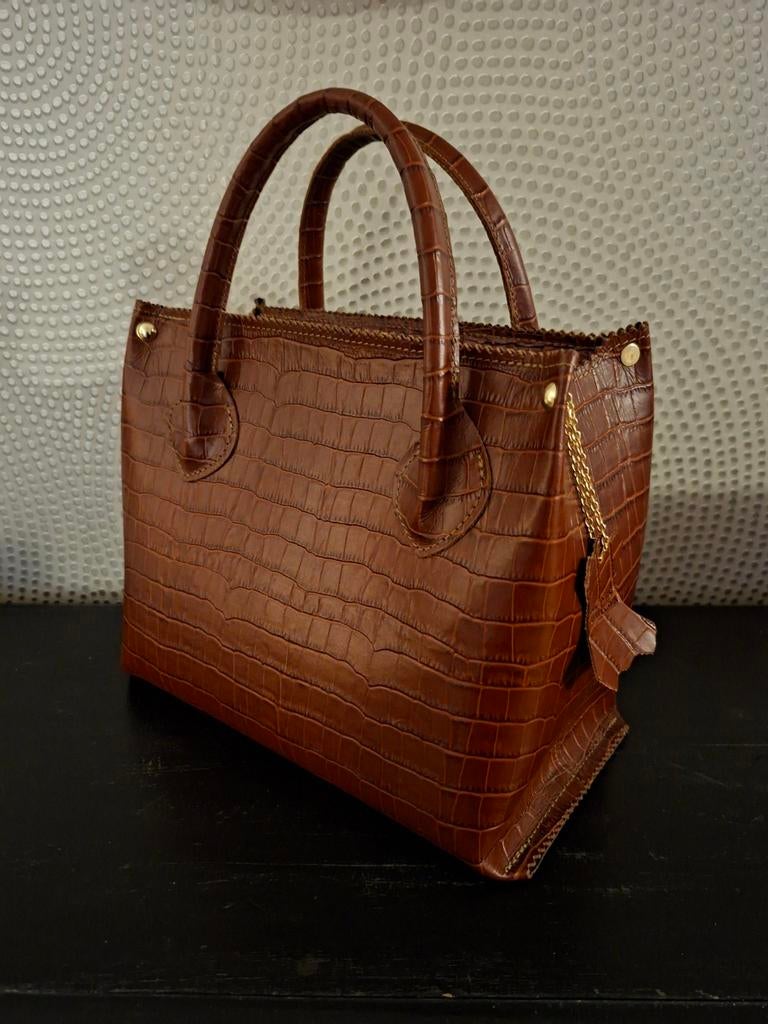 Nieuwe leren tas - Vera Pelle - Handmade in Italy, Sieraden, Tassen en Uiterlijk, Tassen | Damestassen, Ophalen of Verzenden, Nieuw