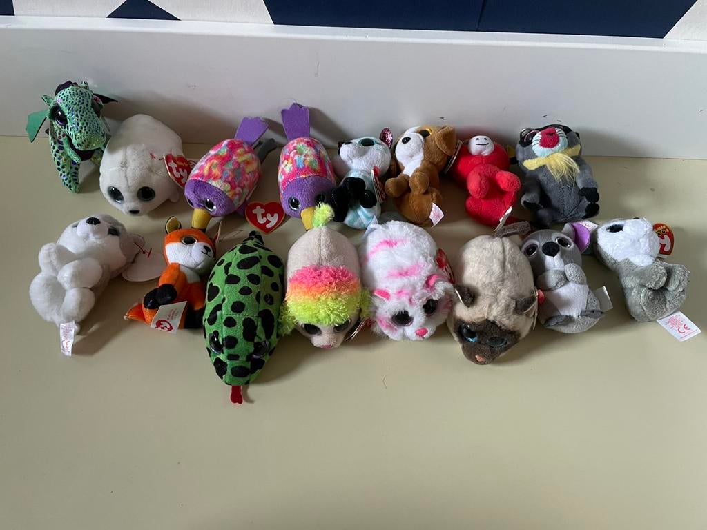 Ty Teeny & Beanie Boo's - 16 stuks, Kinderen en Baby's, Speelgoed | Knuffels en Pluche, Ophalen of Verzenden, Zo goed als nieuw