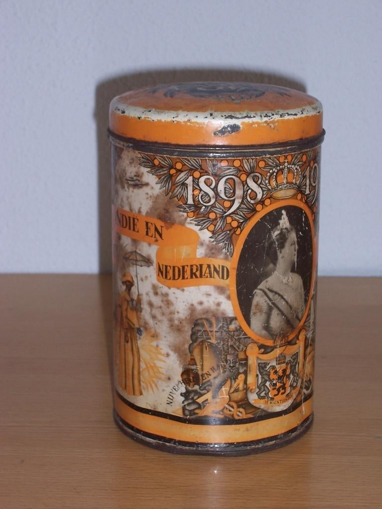 Oude voorraadbussen, Verzamelen, Blikken, Ophalen, Gebruikt, Suiker, Overige merken