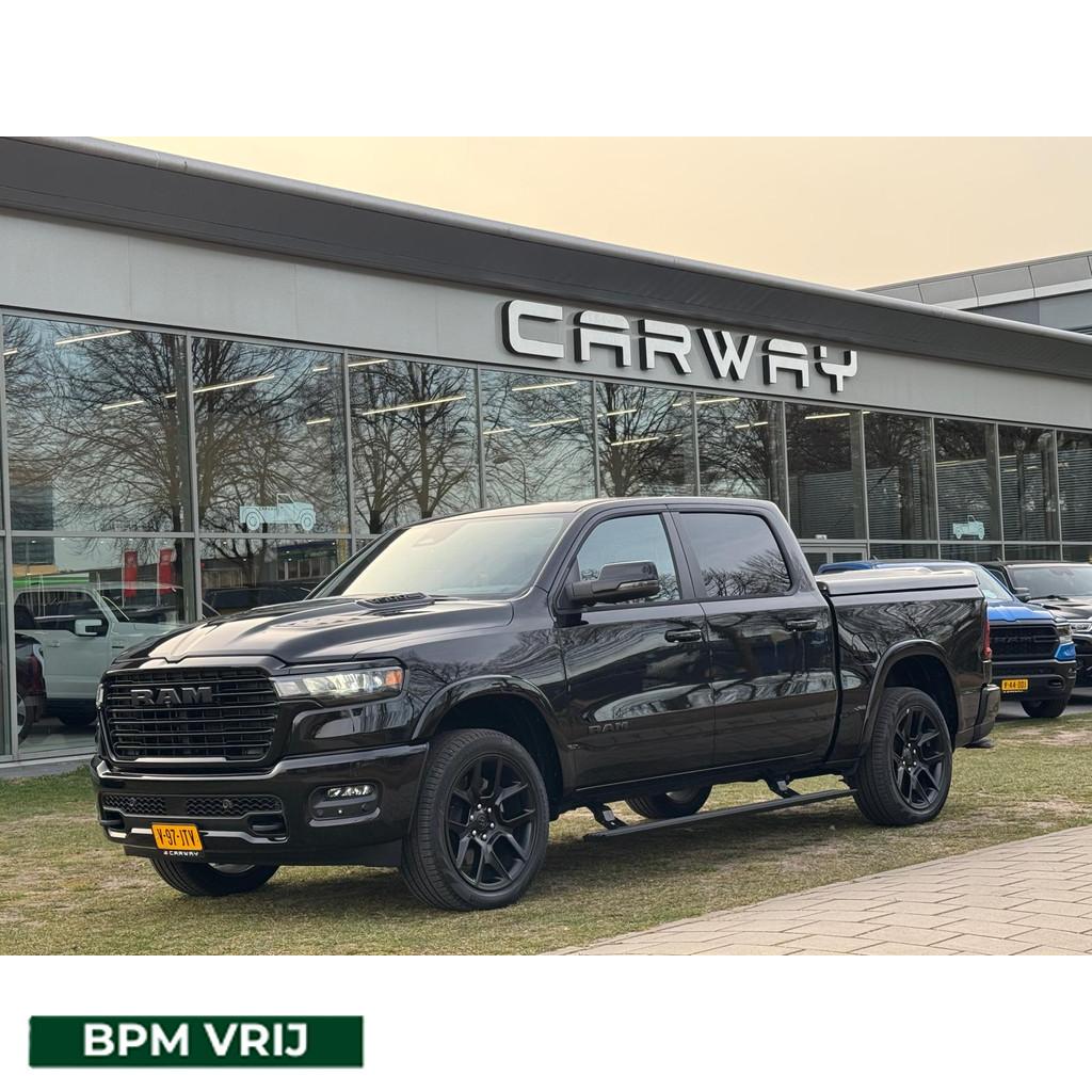 Dodge Ram Laramie full spec. luchtvering, pano, pass.scherm, Auto's, Dodge, Automaat, Zwart, Bedrijf, Vierwielaandrijving