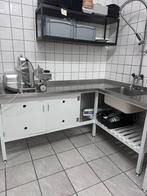 RVS werkbank met wasbak - Horeca kwaliteit, Ophalen, Gebruikt, RVS Meubilair