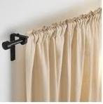 Uitschijfbare, zwarte gordijnroede + wand/plafondbevestiging, Ophalen, 200 cm of meer, Zwart, Zo goed als nieuw