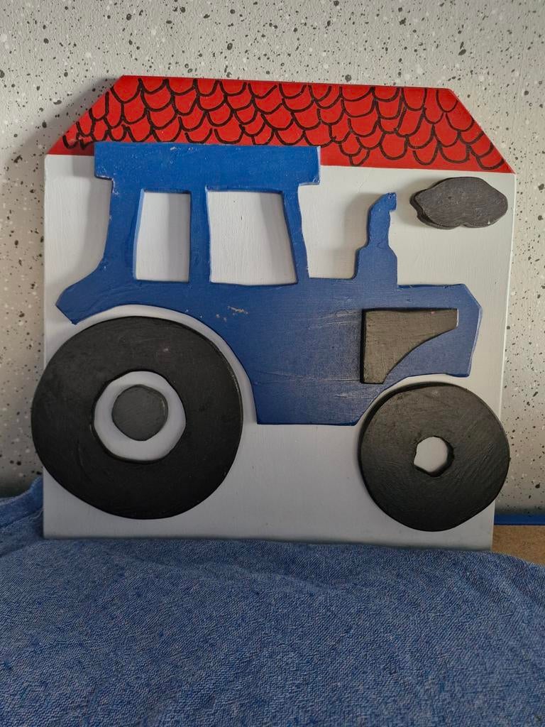 Houten tractor wanddecoratie, Ophalen of Verzenden, Zo goed als nieuw, Jongen of Meisje