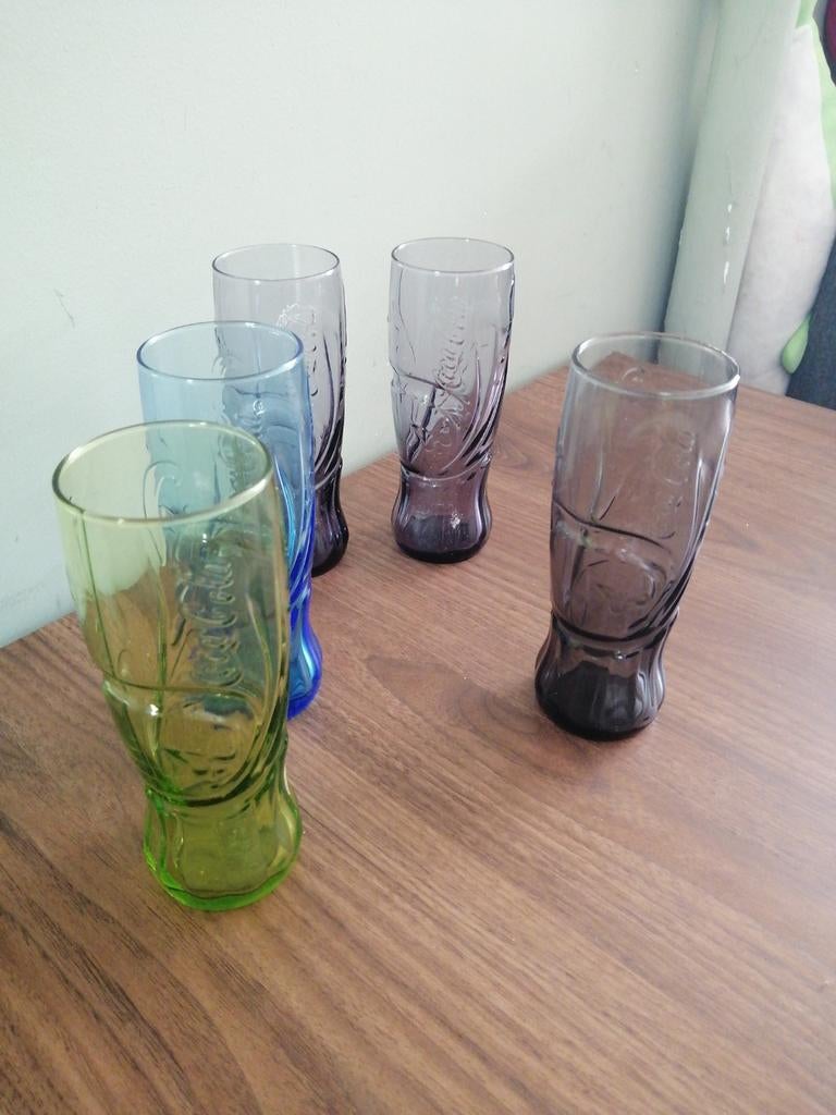 Mc donalds coca cola glazen, Ophalen, Gebruikt, Gebruiksvoorwerp