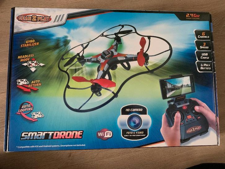 Gear2Play Smart Drone met camera TR80586, Audio, Tv en Foto, Drones, Nieuw, Cameradrone, Topkwaliteit, Ophalen of Verzenden