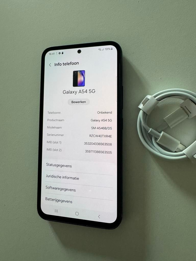 Samsung Galaxy A54 5G, Gebruikt, Zwart, Ophalen of Verzenden, Zonder abonnement