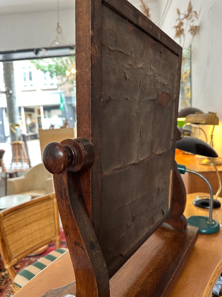 SALE: antieke, brocante, vintage kaptafel spiegel mahonie, Ophalen, Minder dan 50 cm, Gebruikt, -