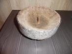 kandelaar gemaakt van oude houten kaasvorm, Ophalen of Verzenden, Hout, Minder dan 25 cm
