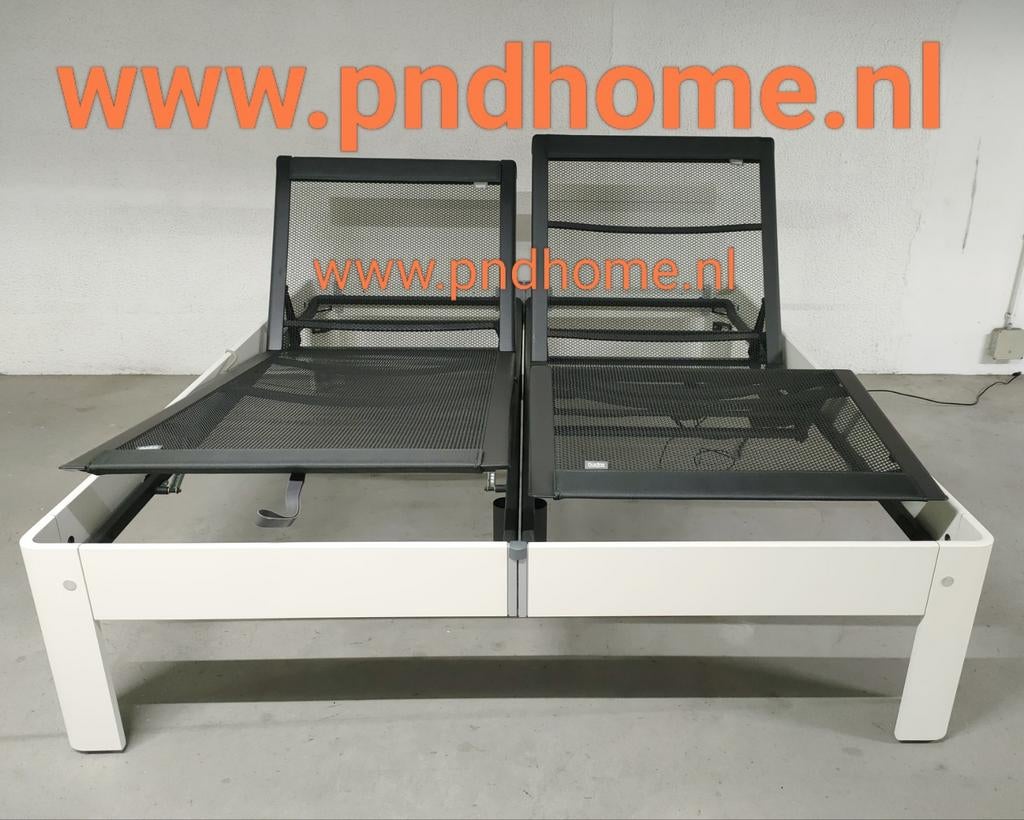 Auping Auronde 2000 Deelbaar bed 180 x 210 elektrische, Verstelbaar, Tweepersoons, Ophalen of Verzenden, 180 cm