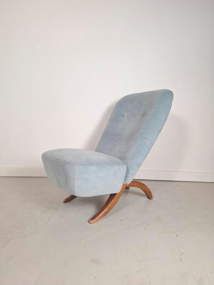 Vintage design Artifort Congo fauteuil – ontwerp Theo Ruth, Huis en Inrichting, Fauteuils, Gebruikt, Hout, 50 tot 75 cm, 75 tot 100 cm