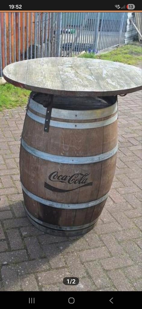 Statafel wijnvat heineken cola cola, Huis en Inrichting, Tafels | Statafels, Ophalen of Verzenden, Nieuw