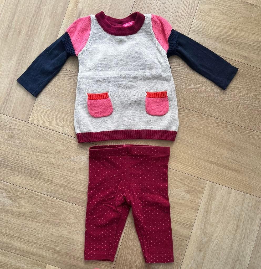 Setje: jurkje, legging, romper, maat 62, Meisje, Ophalen of Verzenden, Zo goed als nieuw, Setje