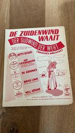 Bladmuziek “De Zuidenwind waait” Gaucho Jan Remo van Aleda B, Ophalen of Verzenden, Artiest of Componist, Populair
