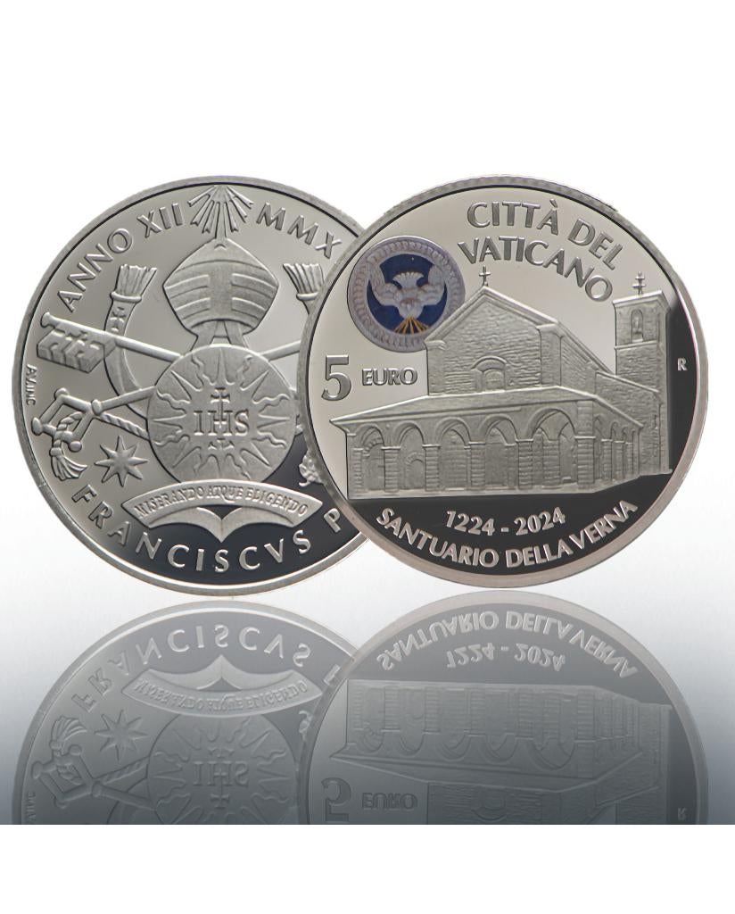 5 Euro Vaticaan 2024 - Op pad met Sint Franciscus - PROOF, Vaticaanstad, Verzenden, Zilver, 5 euro