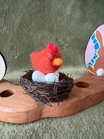 Steker nestje eieren met vilten kip, Ophalen of Verzenden, Nieuw, Figuurtje(s), Wolvilt