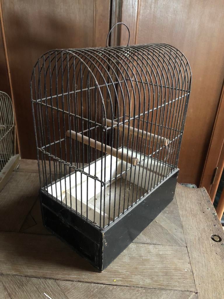Antiek brocante curiosa klein vogelkooitje, Dieren en Toebehoren, Vogels | Hokken en Kooien, Ophalen of Verzenden, Gebruikt, Hout