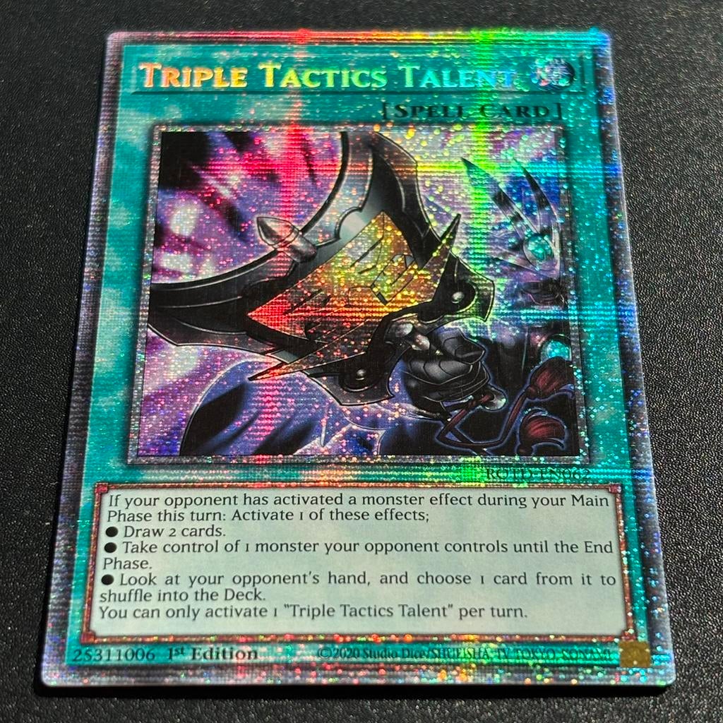 Triple Tactics Talent starlight rare yugioh kaart, Ophalen of Verzenden, Zo goed als nieuw, Losse kaart, Foil