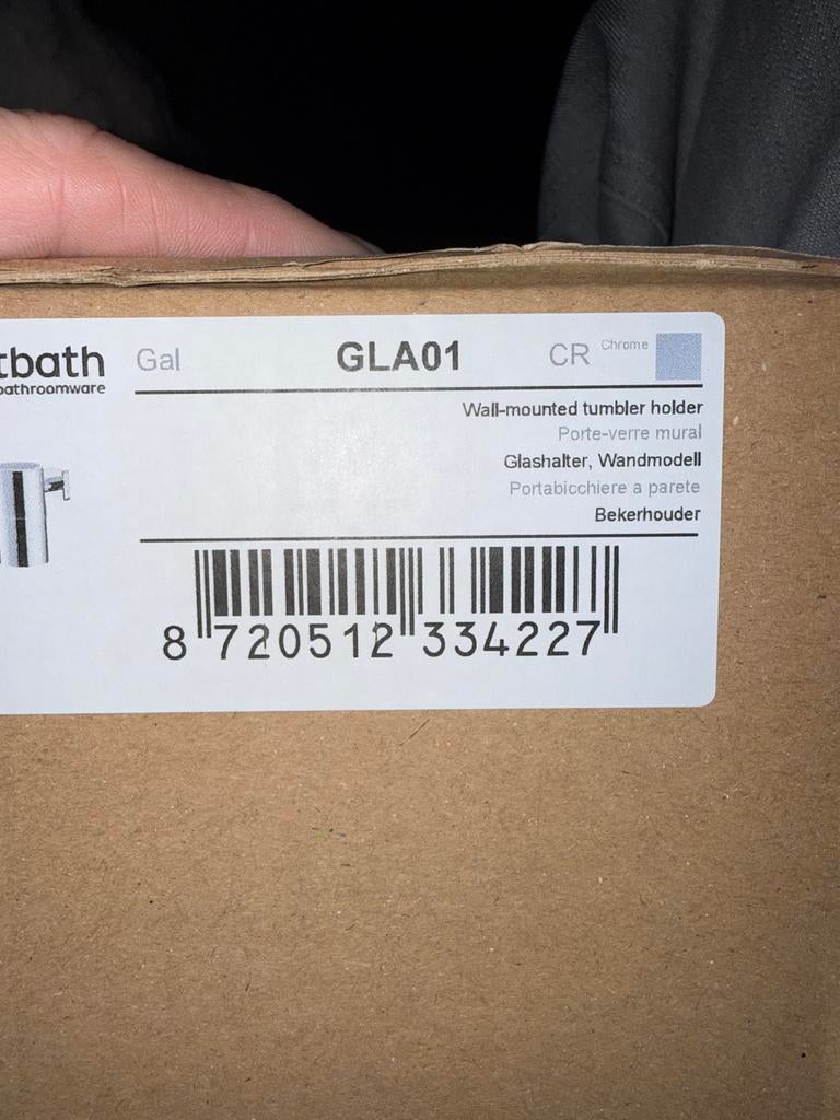 2st Hotbath Gal GLA01 Bekerhouder Wandmontage Chroom, Ophalen, Nieuw, Overige kleuren, Overige typen