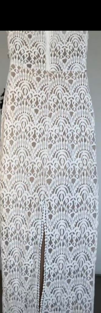 Creme/wit jurk te koop, Kleding | Dames, Jurken, Ophalen, Wit, Maat 36 (S), Gedragen