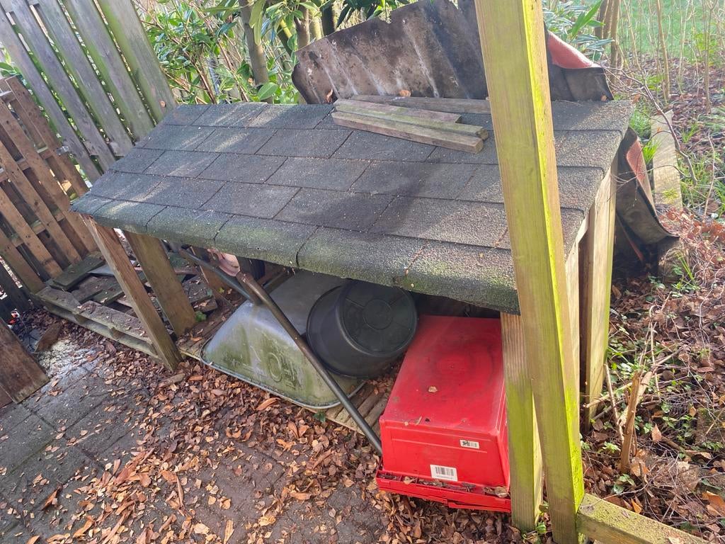 Hout opslag hok ca. 1.2 m3, Ophalen, Gebruikt, Hout, Overige typen