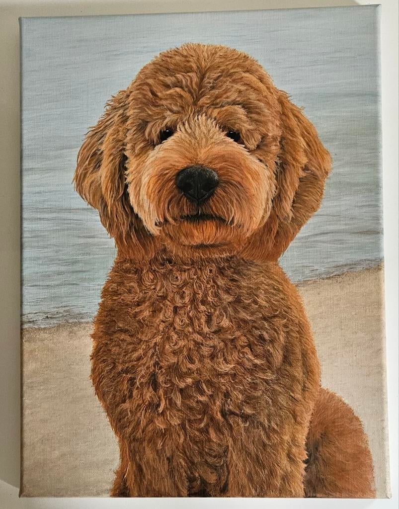 Handgemaakt acrylverf schilderij huisdier, op maat, hond,kat, Ophalen of Verzenden