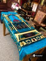 Oosters tafelkleed - kleed - wandkleed tapijt met fransjes, Verzenden, Nieuw, Rechthoek, Binnen