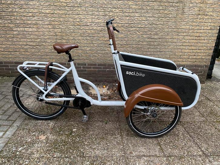 Bakfiets socibike compact, Fietsen en Brommers, Fietsen | Bakfietsen, Gebruikt, Overige merken, 2 kinderen, Elektrisch, Ophalen