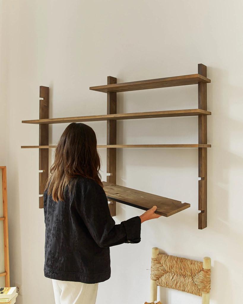 *NIEUW Hannun Aloma modulaire wandkast / wandplank hout, Ophalen, Nieuw