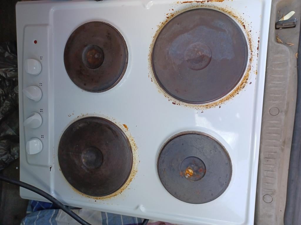 Elektrische 4 pits kookplaat tafelmodel, Ophalen, Gebruikt, 3 kookzones of minder, Vrijstaand