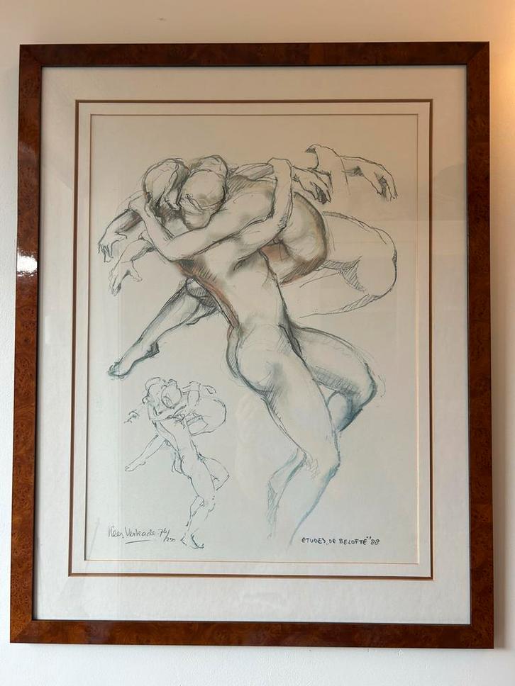 Kees Verkade - Etudes de Belofte '88 - Litho, gesigneerd, Antiek en Kunst, Kunst | Tekeningen en Foto's, Ophalen